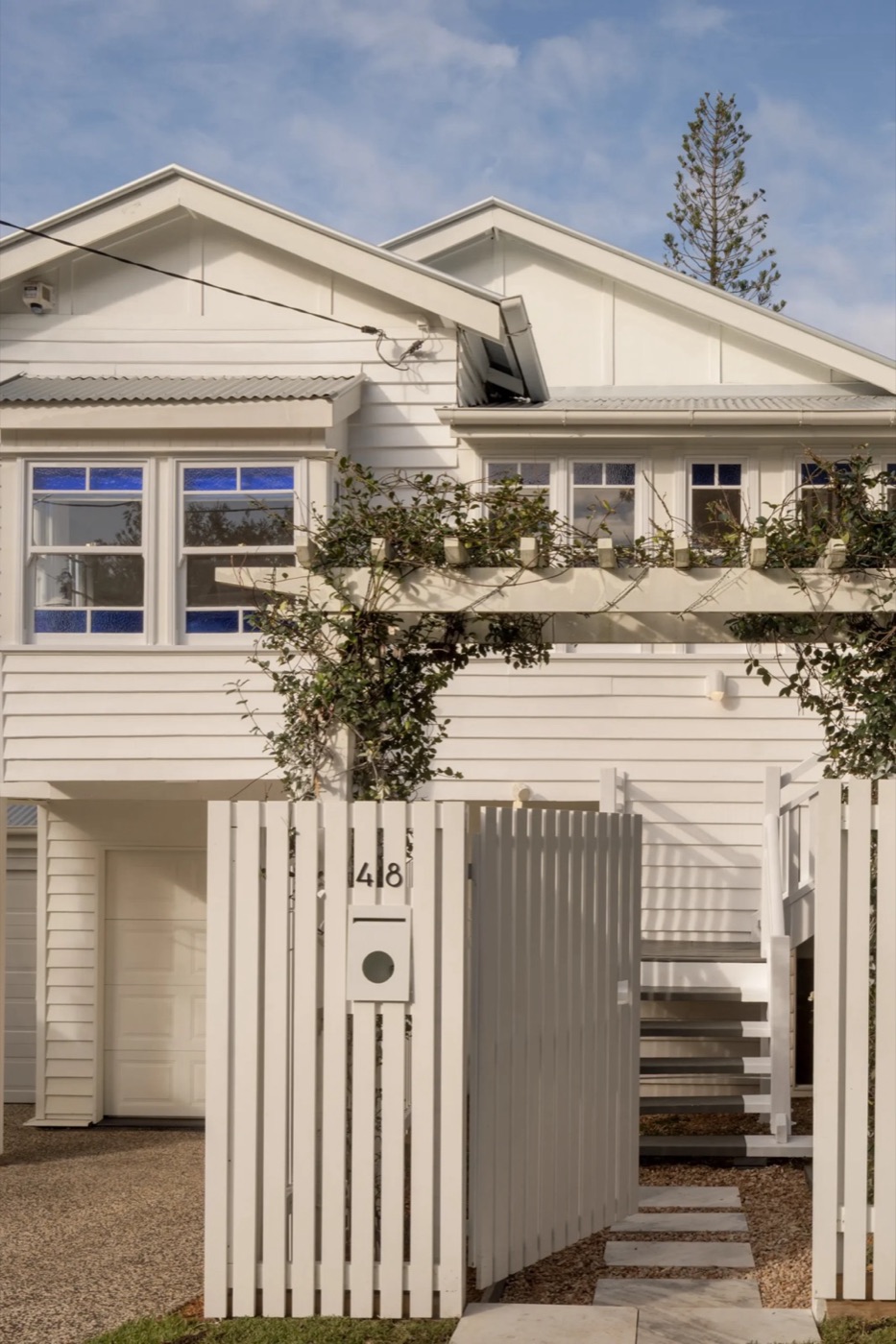 The front gate and facade of the Jack St Queenslander